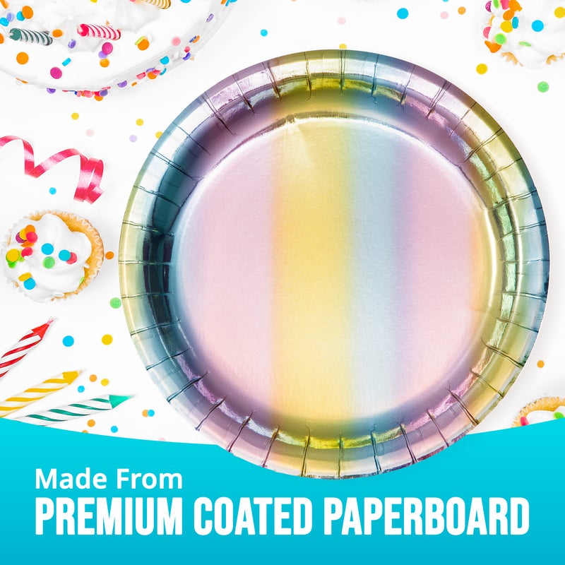 96/Case Bulk Iridescent Party Dinner Plates