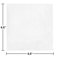 White Luncheon Napkin 2Ply (50/Pkg)