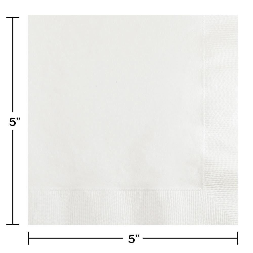 White Beverage Napkin 2Ply (50/Pkg)