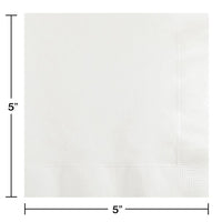 White Beverage Napkin 2Ply (50/Pkg)