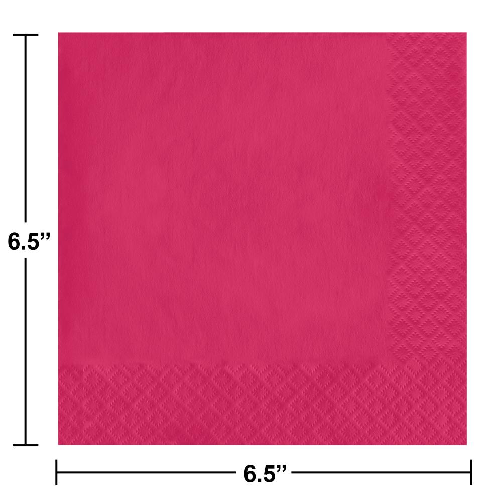 Hot Magenta Luncheon Napkin 2Ply (50/Pkg)