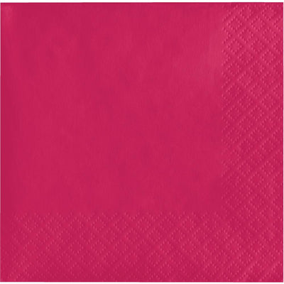Hot Magenta Beverage Napkin 2Ply (50/Pkg)