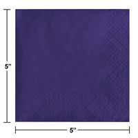 Purple Beverage Napkin 2Ply (50/Pkg)
