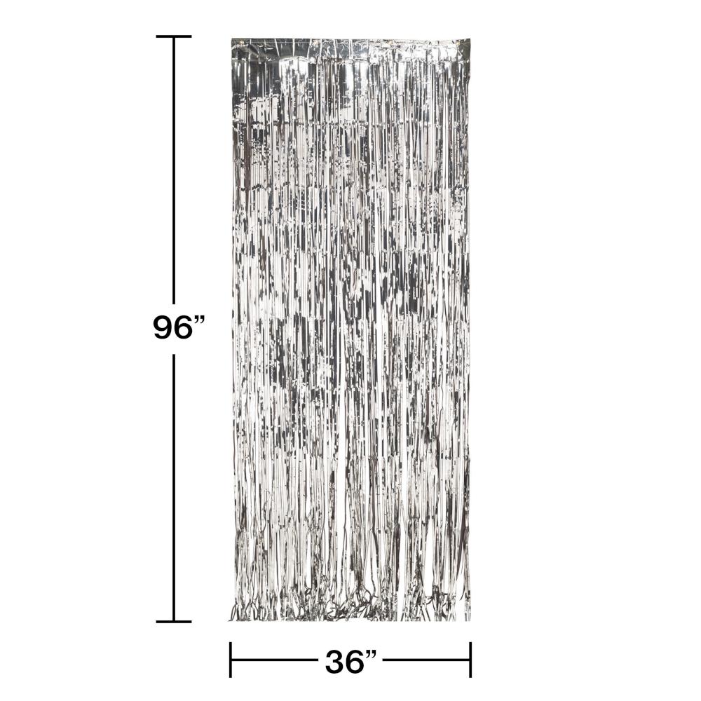 6ct Bulk Silver Foil Door Curtain