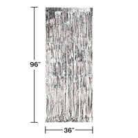 6ct Bulk Silver Foil Door Curtain
