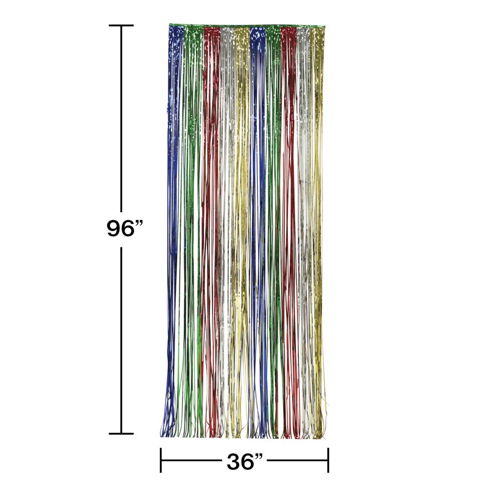 Foil Door Curtain Multicolor, 8'X3'