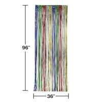 Foil Door Curtain Multicolor, 8'X3'