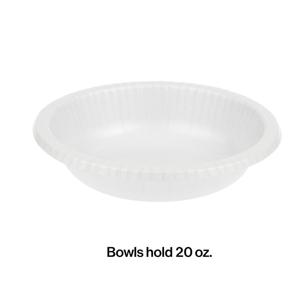 White Paper Bowls 20 Oz., 20 ct