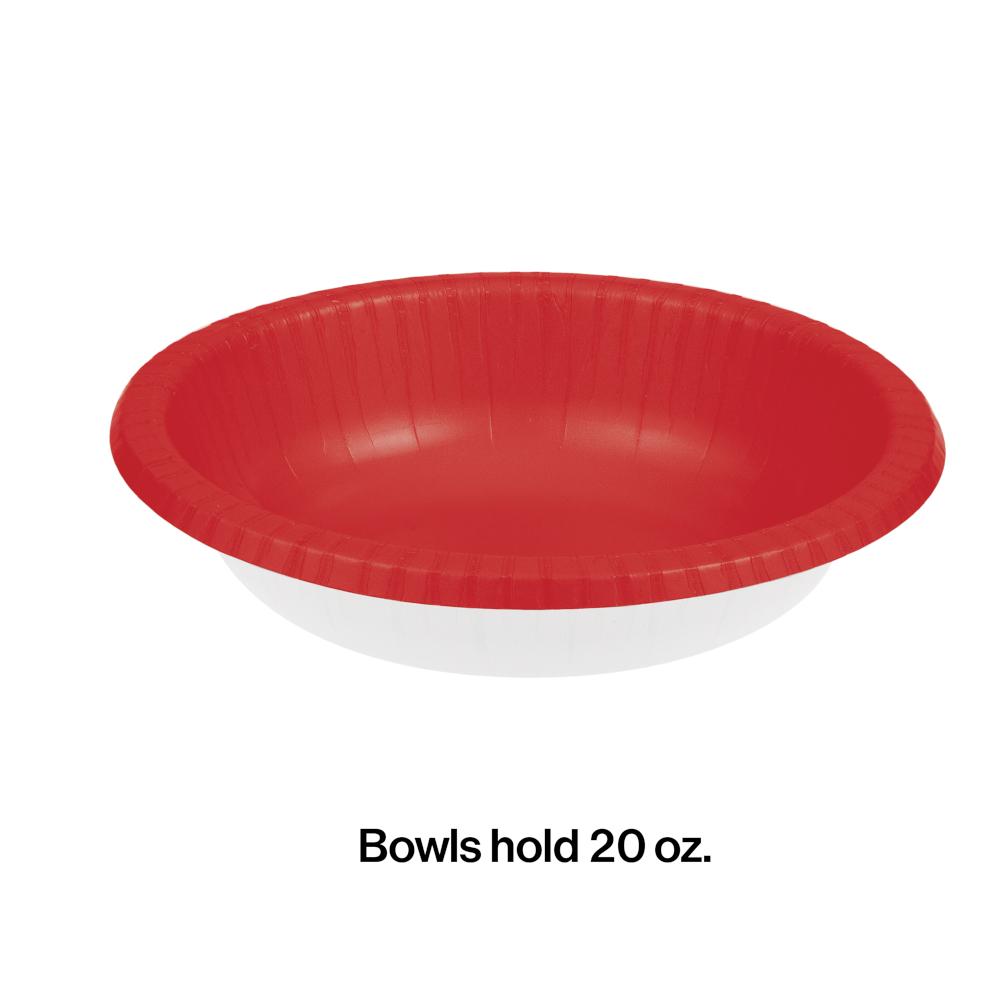 Classic Red Paper Bowls 20 Oz., 20 ct
