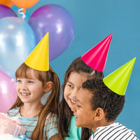 Neon Party Hats, 8 ct Party Decoration