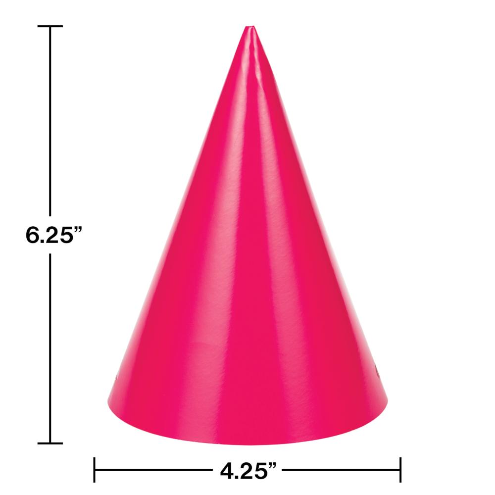 Neon Party Hats, 8 ct Party Decoration