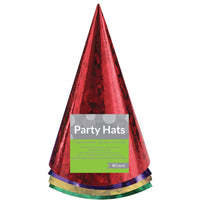 48ct Bulk Assorted Prismatic Party Hats