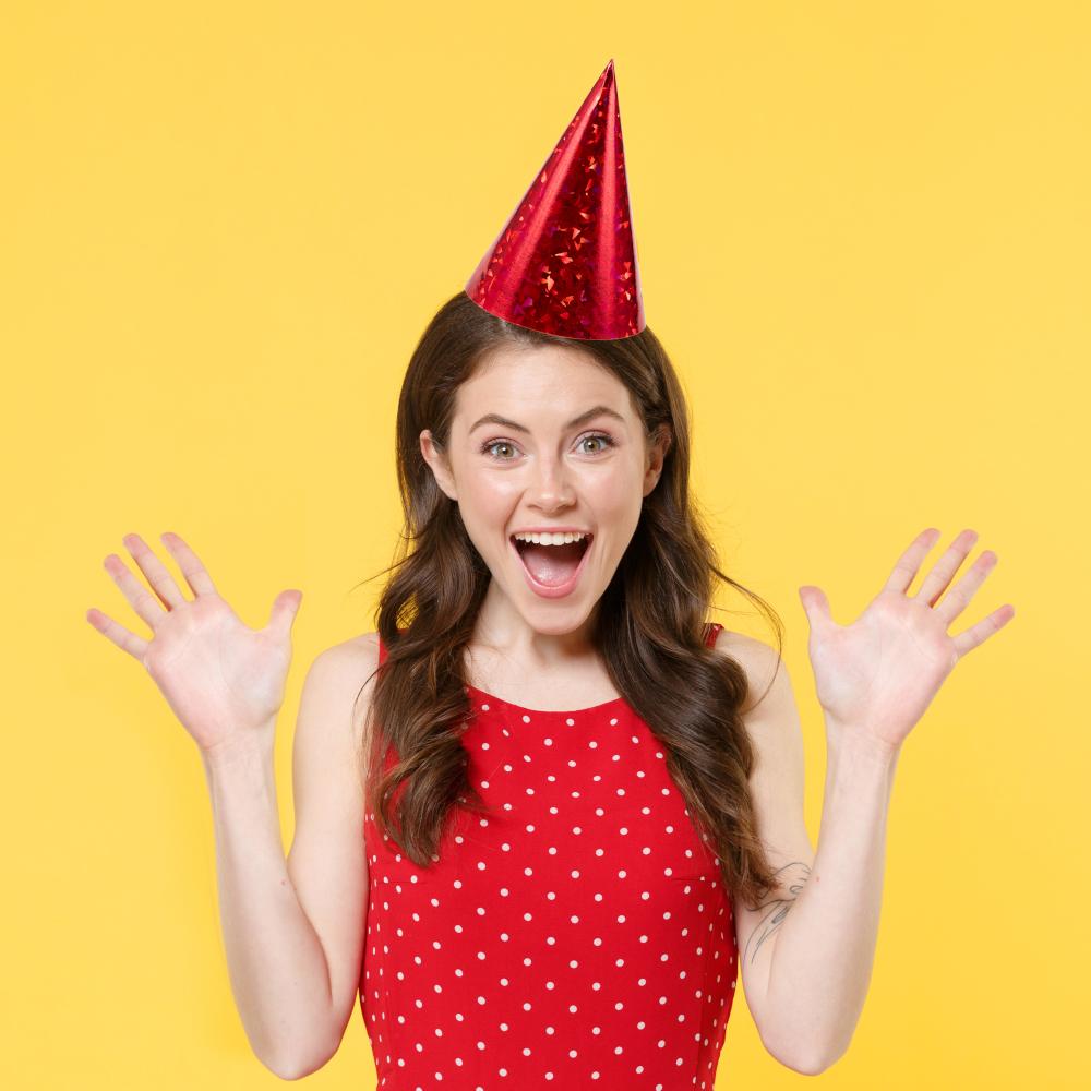 48ct Bulk Assorted Prismatic Party Hats