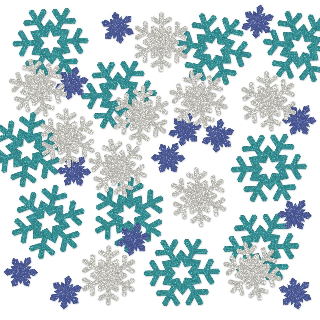 Christmas Snowflake Deluxe Sparkle Confetti (0.5 Oz/Pkg) - Bulk/12 Packs