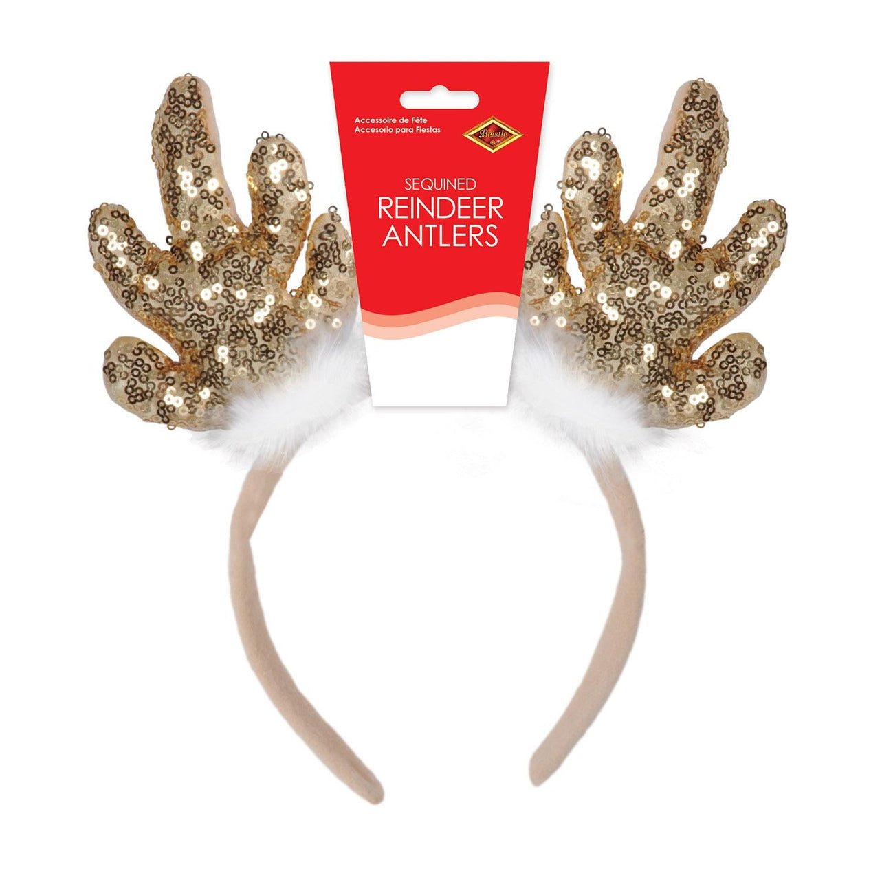 Bulk Sequined Reindeer Antlers (Case of 12) by Beistle