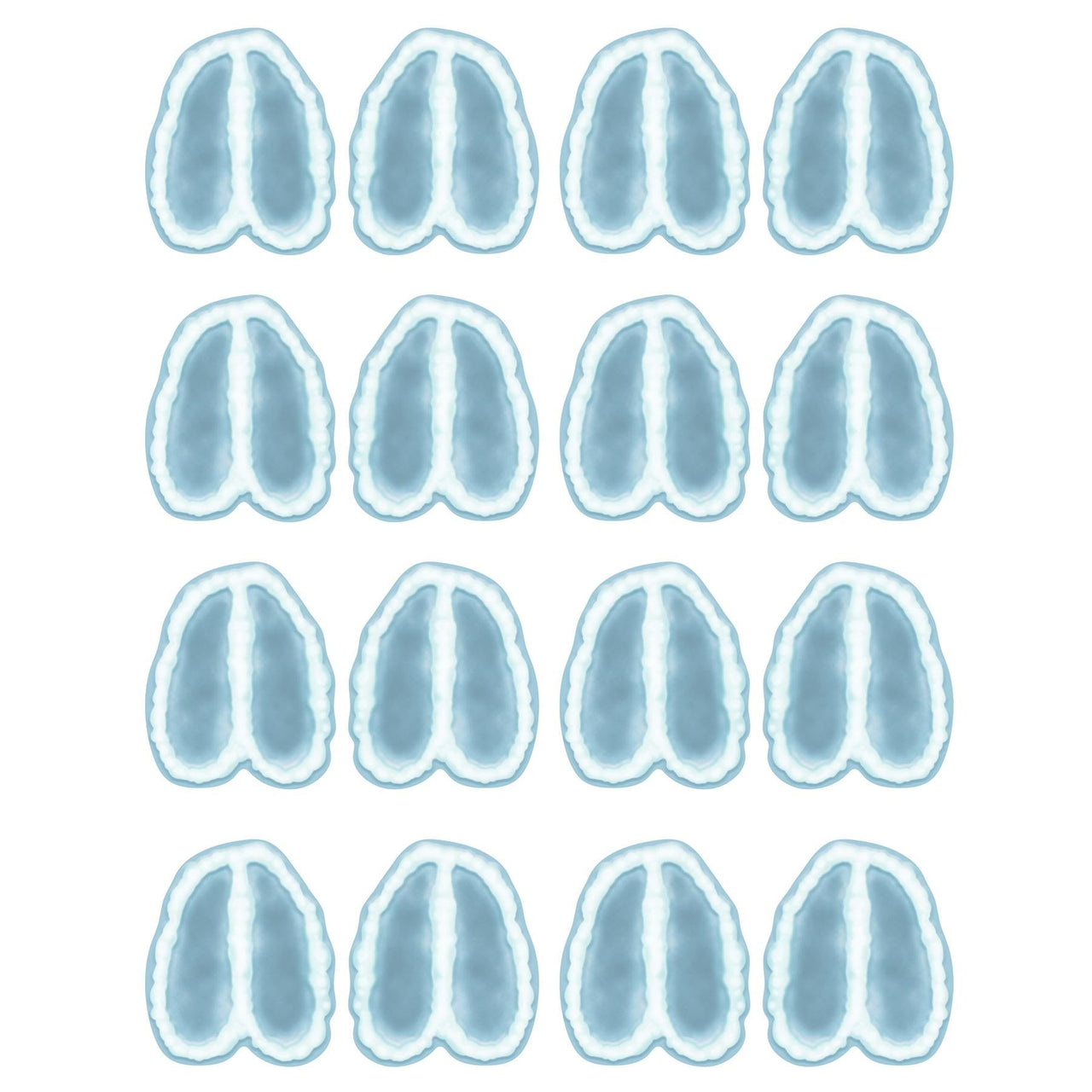 Christmas Reindeer Footprints Peel 'N Place Clings - Bulk/12 Cling Sheets