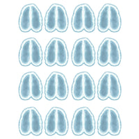 Christmas Reindeer Footprints Peel 'N Place Clings - Bulk/12 Cling Sheets