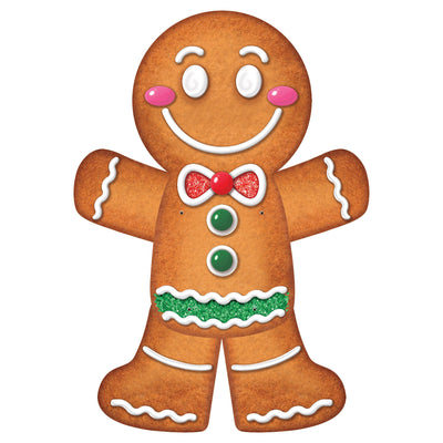 Jointed Gingerbread Man Wall Decoration - Bulk 12 Pack