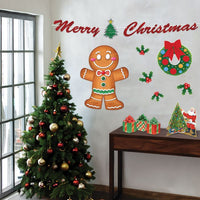 12 Pack Bulk Jointed Gingerbread Man Wall Decoration