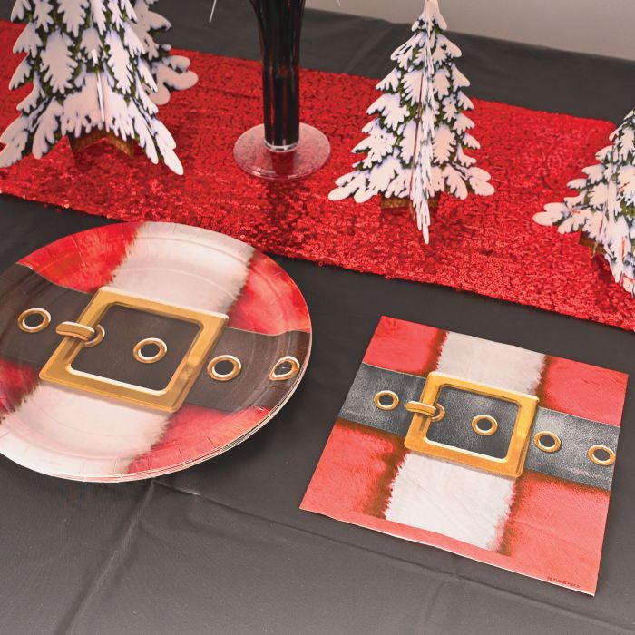 192 Pack Bulk Santa's Belt Buckle Paper Luncheon Napkins
