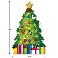 Beistle Christmas Tree Stand-Up - 69 inch x 44.75 inch, Holiday Decorations, 1/pkg, 4/case