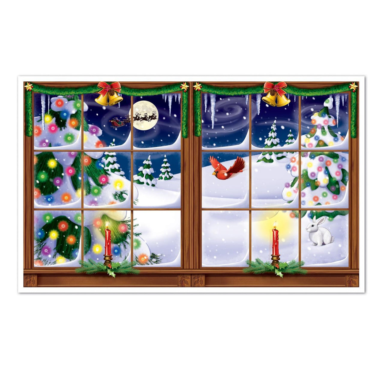 Snowy Christmas Insta-View Decoration - Bulk 6 Pack