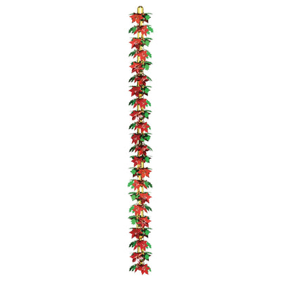 Christmas Poinsettia/Holly Garland/Column - Bulk 12 Pack