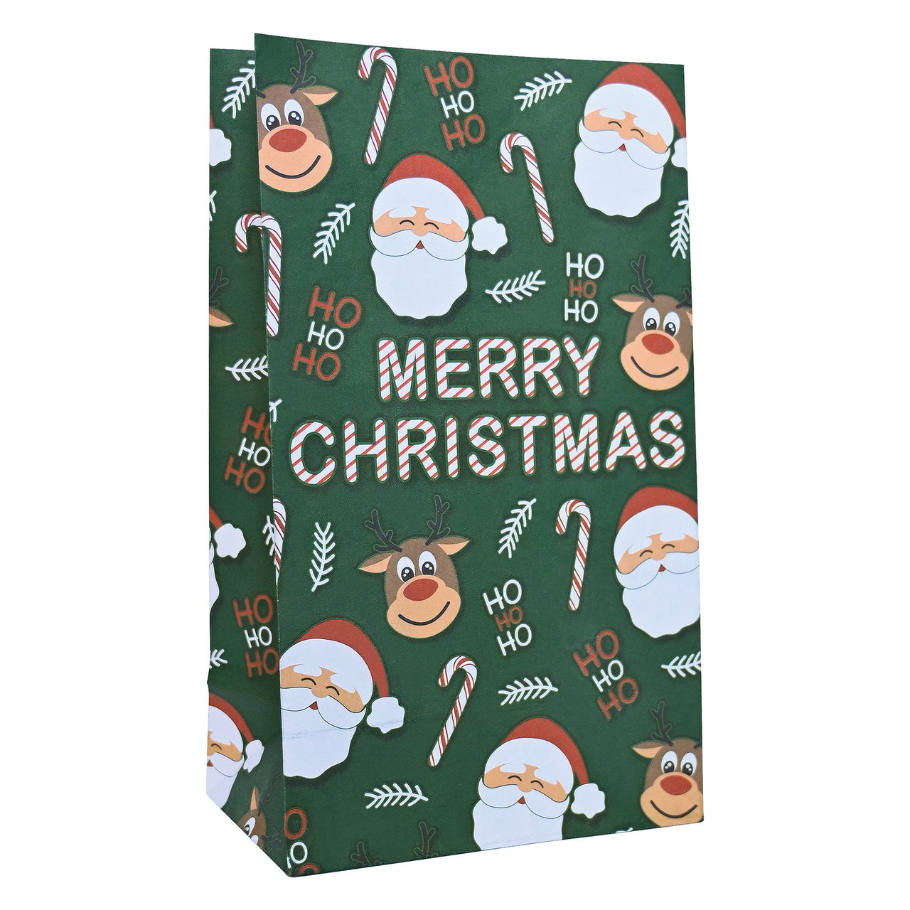 Christmas Paper Treat Bags w/Stickers - Bulk/144 Bags