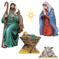 Nativity Scene Cutouts - Double-Sided Christmas Decorations