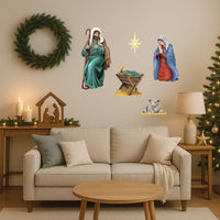 60 Pack Bulk Nativity Scene Cutouts Double-Sided Christmas Decorations
