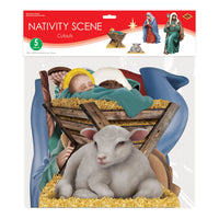 60 Pack Bulk Nativity Scene Cutouts Double-Sided Christmas Decorations