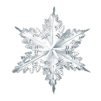 Christmas Metallic Winter Snowflake - silver - Bulk/12 Snowflakes