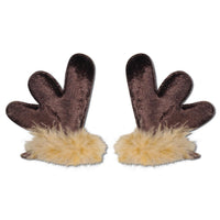 Christmas Antler Hair Clips - Bulk 12 Pack