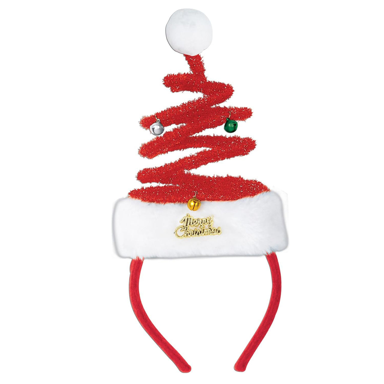 Christmas Springy Santa Headband - Bulk 12 Pack