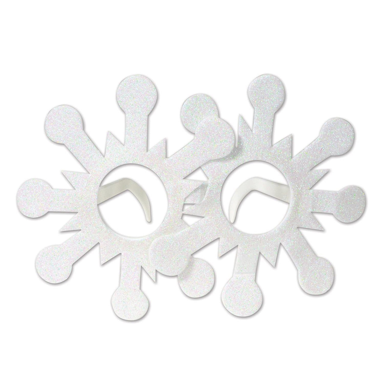 Christmas Glittered Snowflake Glasses - Bulk 12 Pack