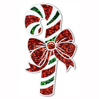 Christmas Prismatic Candy Cane Cutout - Bulk 12 Pack