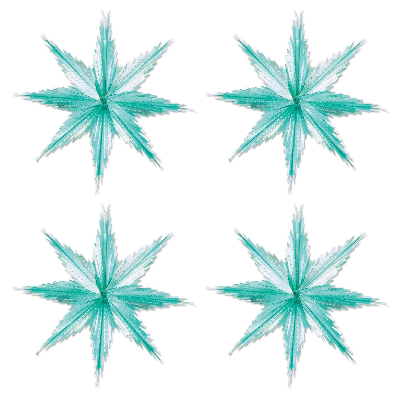 2-Tone Metallic Snowflakes, party supplies, decorations, The Beistle Company, Winter/Christmas, Bulk, Holiday Party Supplies, Christmas Party Supplies, Christmas Party Decorations, Snowflakes Christmas Decorations