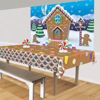 Christmas Gingerbread House Fabric Backdrop (1/Package)