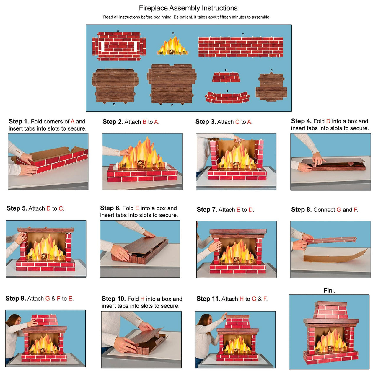 Beistle 3-D Fireplace Prop