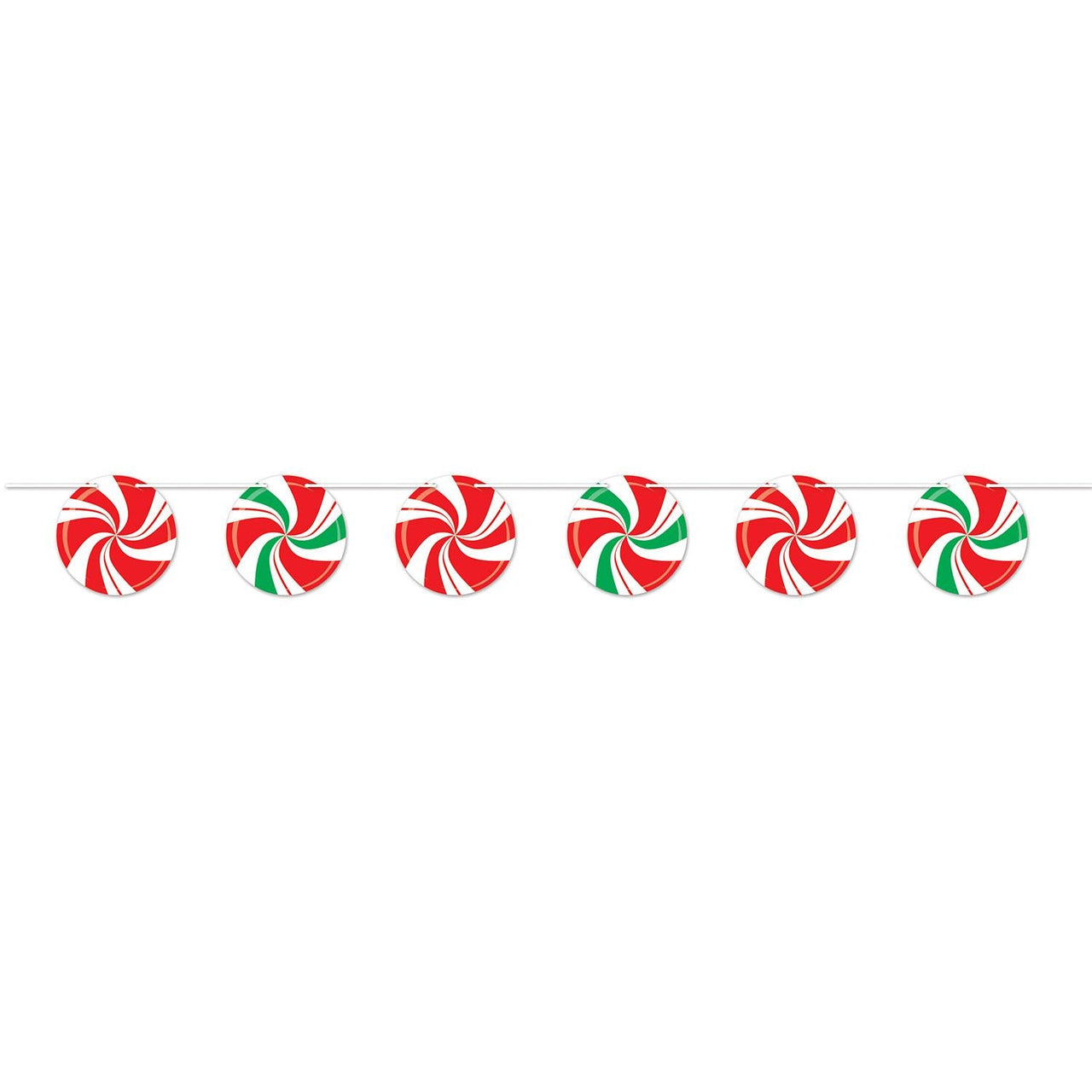 Christmas Peppermint Streamer - Bulk 12 Pack