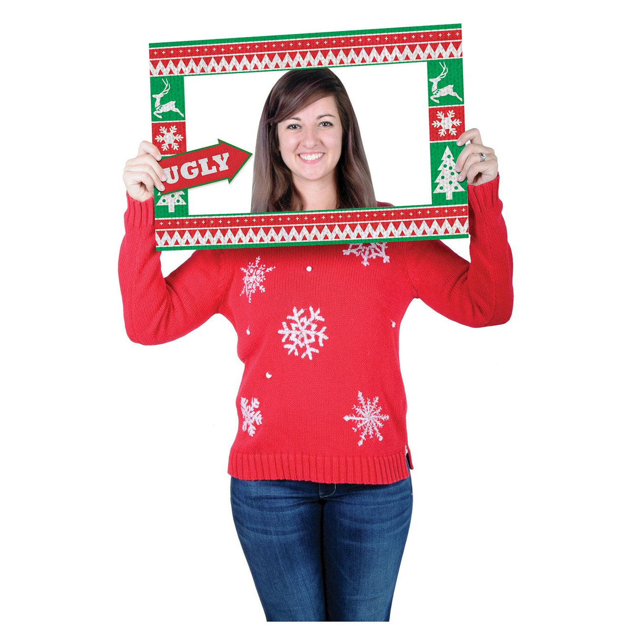 Christmas Ugly Sweater Photo Fun Frame - Bulk/12 Fun Frames