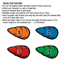 Beistle Pin The Nose On The Snowman Game