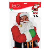 12 Pack Bulk Jointed Santa Wall Decoration