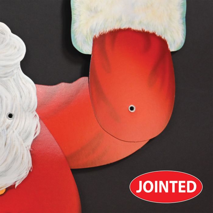 12 Pack Bulk Jointed Santa Wall Decoration