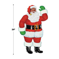 12 Pack Bulk Jointed Santa Wall Decoration