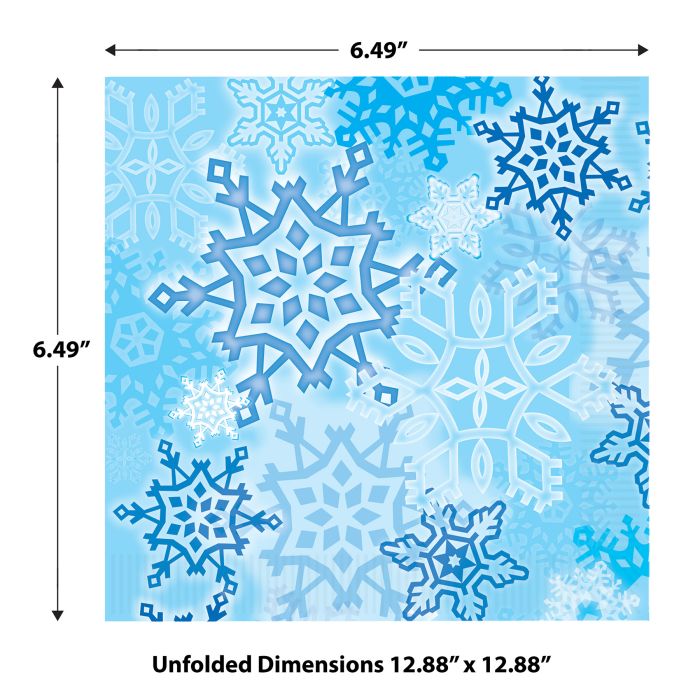 192 Pack Bulk Snowflake Paper Luncheon Napkins