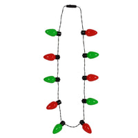 Light-Up Christmas Light Bulb Necklace - Bulk 12 Pack