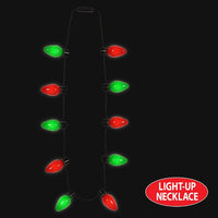 12 Pack Bulk Light-Up Christmas Light Bulb Necklace