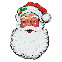 Christmas Display Santa Face Cutout - Bulk 12 Pack