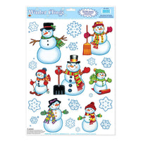 Christmas Snowman/Snowflake Clings - Bulk/192 Clings